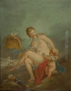 Venus Und Amor by Jean-Baptiste van Loo