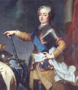 Portrait De Louis Xv by Jean-Baptiste van Loo