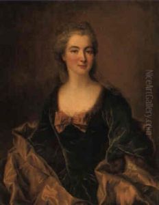 Portrait Of A Lady (catherine D'outremont?) In A Blue Dress thumbnail