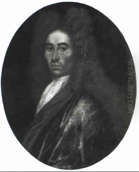 Portrait D'un Homme De Qualite En Buste Et Portant Perruque - view 1