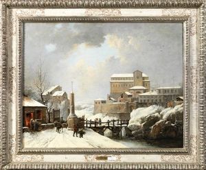 Vue De La Cathedrale Dassise Sous La Neige