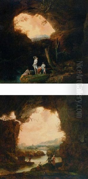 Bathers In A Grotto - view 1