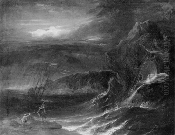 Mare In Tempesta Con Navi - view 1