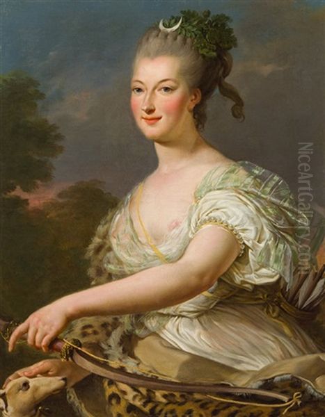 Allegorical Portrait Of A Lady As Diana - view 1