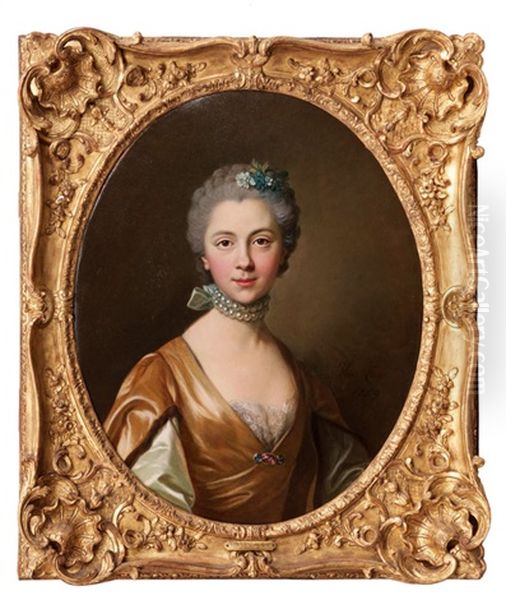 Portrait Of A Lady With A Pearl Necklace - view 1