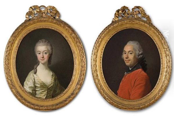 Portrait De Marie Jacqueline Abrassart De Bulloy (+ Portrait De Son Epoux; Pair) - view 1