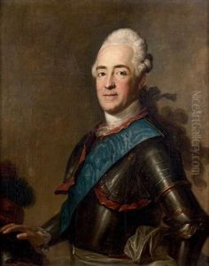 Portrait De Gentilhomme En Armure by Louis Michel van Loo