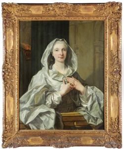 Portrait En Vestale D'une Dame De La Maison De Froissard-broissia by Louis Michel van Loo