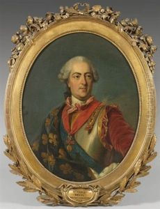 Portrait De Louis Xv by Louis Michel van Loo
