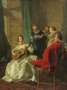 Une Espagnole Jouant De La Guitare