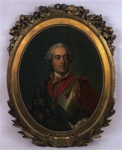 Portrait De Louis Xv by Louis Michel van Loo