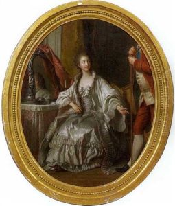 Portrait Of The Marquise De Marigny by Louis Michel van Loo