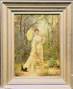 Woman With Parasol by Jospeh Bensa