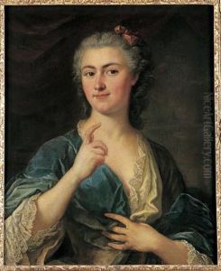 Portrait De Dame Au Noeud Rose