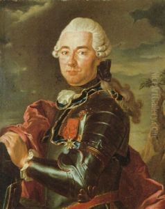 Portrait Of A Nobleman Wearing Armour And The Star Of The Order Of Saint Esprit, His Left Hand Resting On Helmet