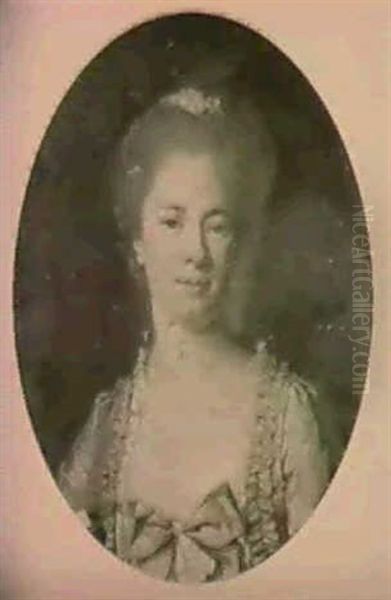 Portrait De Jeune Femme A La Robe Bleue - view 1