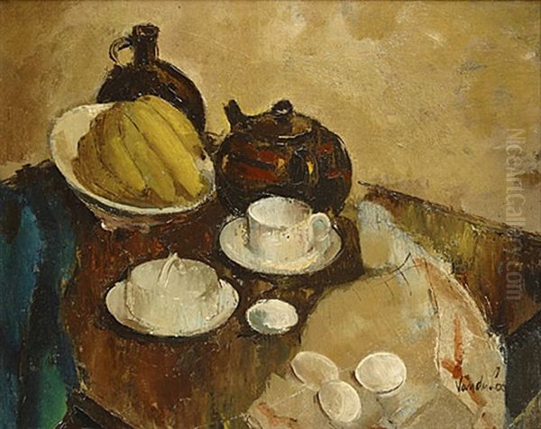Stilleven Met Fruit En Porselein - view 1