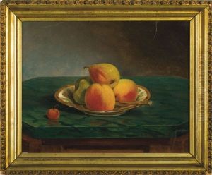 Still-life With Peaches, Pears And A Cherry by Osbert Burr Loomis