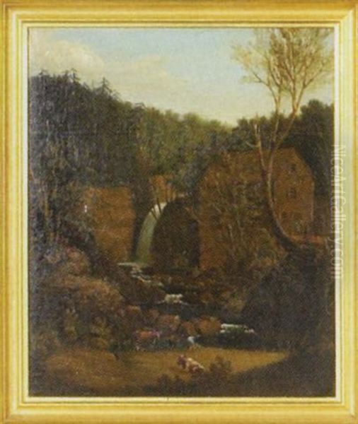 View Of Old Mill And Stream - view 1