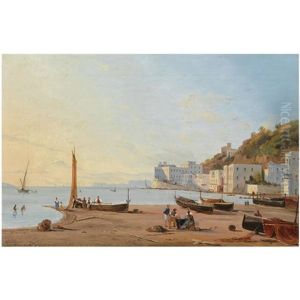 A View On Posillipo Near Naples by Pieter Van Loon