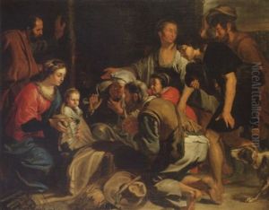 The Adoration Of The Shepherds by Theodor Van Loon