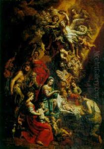 The Adoratino Of The Shepherds by Theodor Van Loon