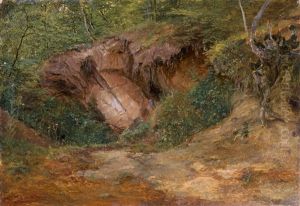 Waldlandschaft Mit Felshang by Friedrich Loos