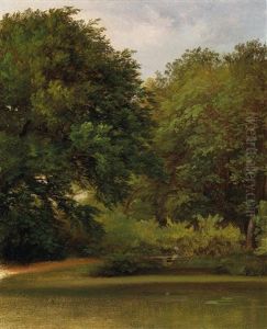 Group Of Trees In The Park by Friedrich Loos