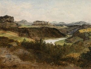 Festung Konigstein An Der Elbe by Friedrich Loos