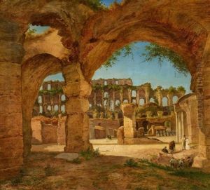 Hochzeit In Den Ruinen Des Kolosseums by Friedrich Loos