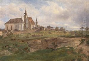 Blick Auf Die Fischerkirche In Rust Am Neusiedlersee by Friedrich Loos