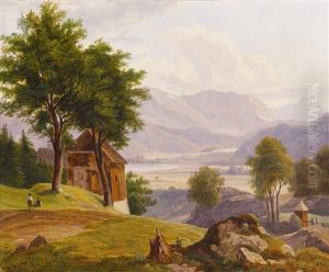Motiv Aus Dem Salzkammergut by Friedrich Loos