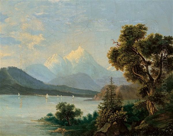 Alpenlandschaft Mit See - view 1