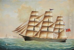 The Ship Westfield Hailing A Pilot Off Dover by John Frederick Loos