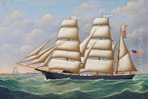 The American Bark "j.s. Winslow" At Sea by John Frederick Loos