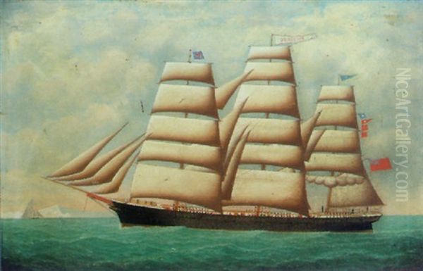 Ship "dominion" Captain Henry Thomas Passing Beachy Head, June 1879 - view 1
