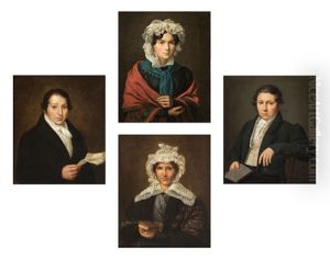 Mr. & Mad. Judicus De Corte - Mr. & Mad. Adrien De Corte & Eulalie De Loose by Basile De Loose