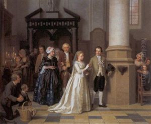 Het Wijwater Aangeboden Aan De Verloofde I by Basile De Loose