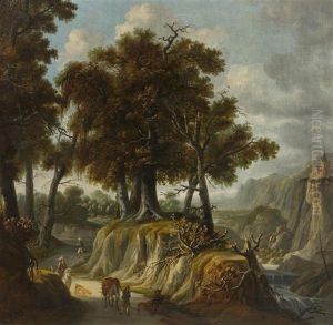 Rocky Landscape With Trees by Jan Looten