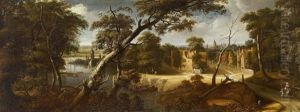 Weite Landschaft Mit Dorf Weite Landschaft Mit Dorf