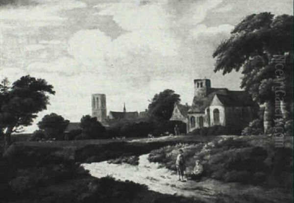 Landscape With Village And Figures - view 1