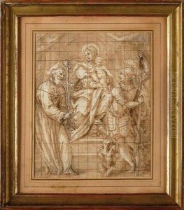 Vierge A L'enfant Avec Saint Joseph Et Saint Longinus Vierge A L'enfant Avec Saint Joseph Et Saint Longinus
