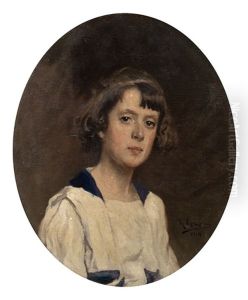 Retrato De Nina by Ricardo Lopez Cabrera