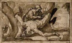 Apollo And Marsyas by Giulio Benso