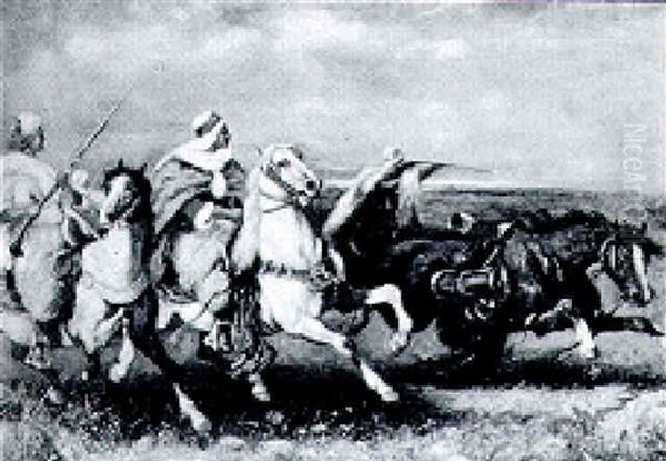 Mounted Arabians - view 1