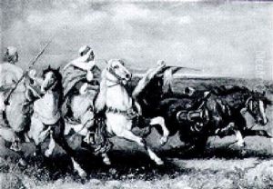 Mounted Arabians by Ricardo Lopez Cabrera