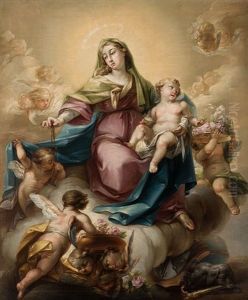 Virgen Del Rosario by Bernardo Lopez Piquer