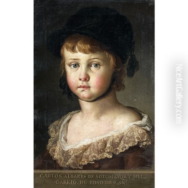 Portrait De Carlos Luis Alvarez De Sotomayor Y Melgarejo (1805-1841), A L'age De Deux Ans - view 1