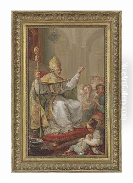 Saint Rufus Preaching - A Bozzetto - view 1