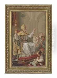 Saint Rufus Preaching - A Bozzetto